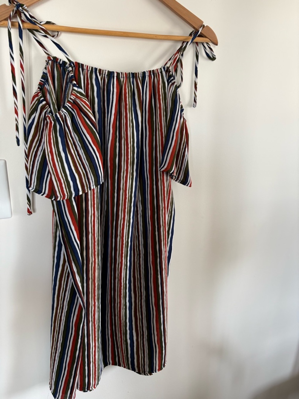 Forever 21 Multicolor Striped Off-Shoulder Dress